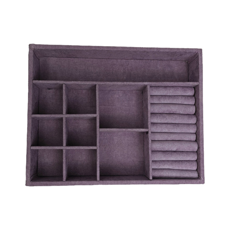 نظم دهنده کشو جواهرات مدل نیلا سایز کوچک MDF با روکش مخمل