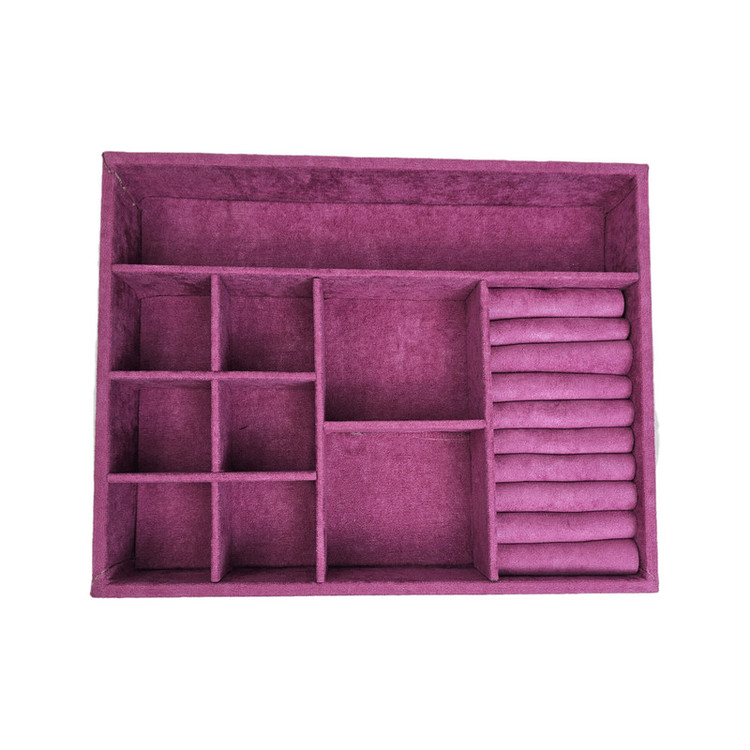 نظم دهنده کشو جواهرات مدل نیلا سایز کوچک MDF با روکش مخمل